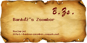 Bankós Zsombor névjegykártya