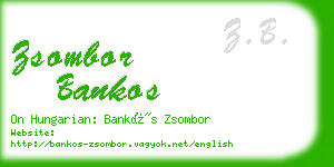 zsombor bankos business card